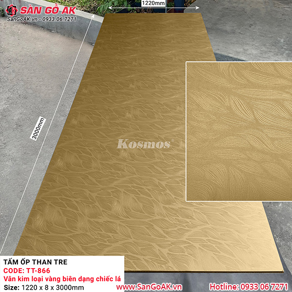 Tấm ốp than tre TT-866 là vật liệu trang trí bền đẹp, dễ lắp đặt