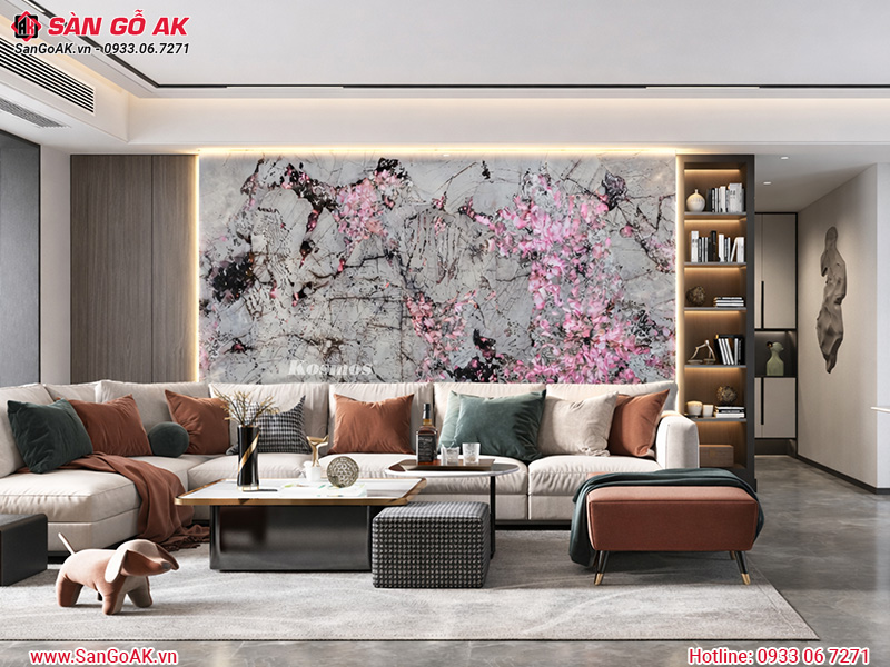 Bộ than tre Pandora TT-103 ốp vách sofa phòng khách