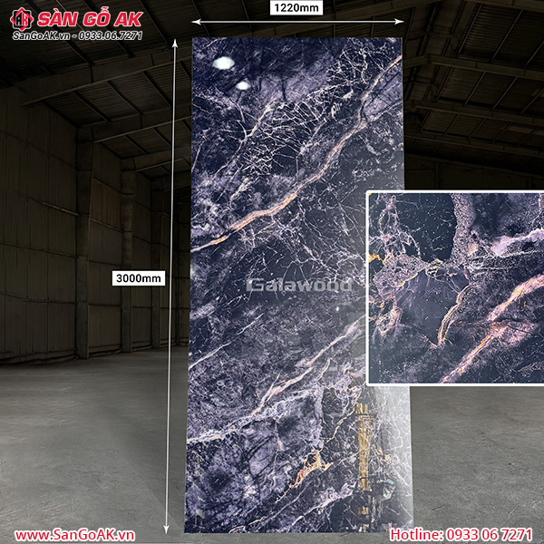 Sàn Gỗ AK - nơi cung cấp tấm ốp than tre G-712 vân đá marble đen