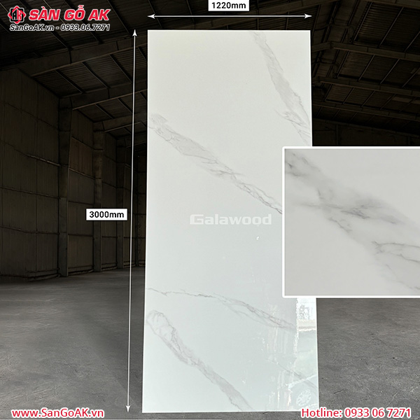 Sàn Gỗ AK - nơi cung cấp tấm ốp than tre G-710 vân đá marble vân mây nhạt