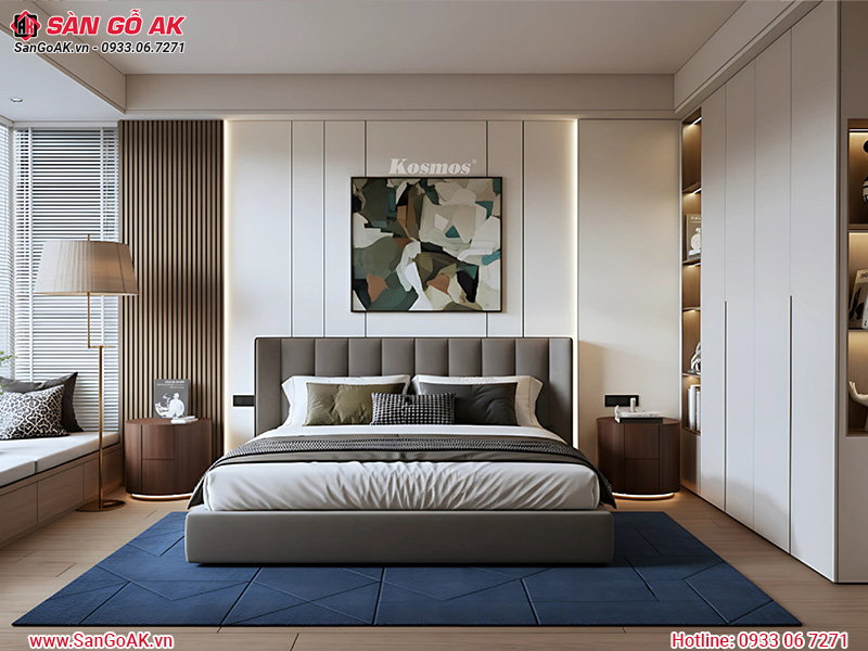 Tấm ốp than tre TT-501 ốp tường phòng ngủ sang trọng, tinh tế