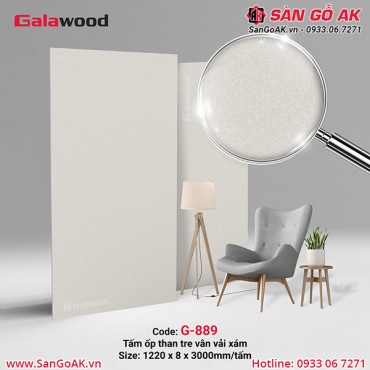Tấm ốp than tre vân vải xám Galawood G-889