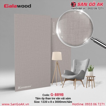 Tấm ốp than tre vân vải xám Galawood G-889B