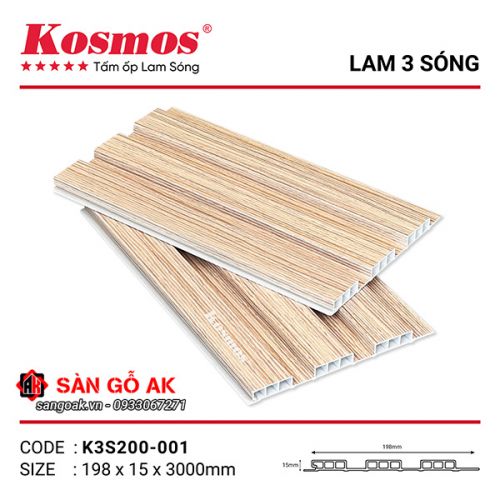 Tấm ốp lam 3 sóng thấp SPC Kosmos K3S200-001