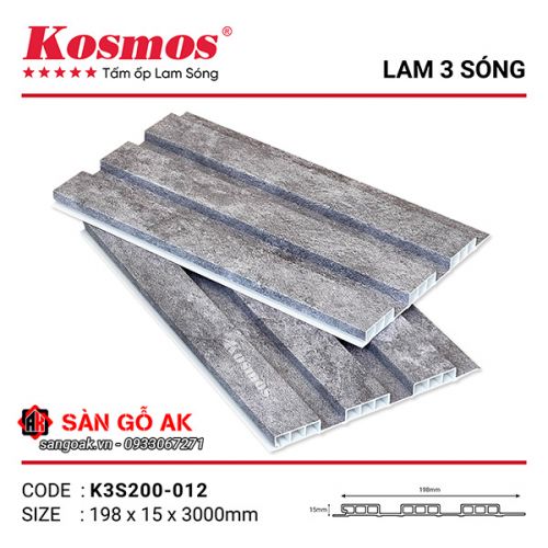 Tấm ốp lam 3 sóng thấp SPC Kosmos K3S200-012