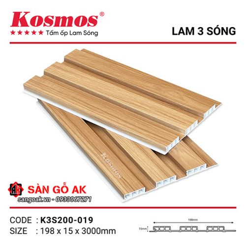 Tấm ốp lam 3 sóng thấp SPC Kosmos K3S200-019