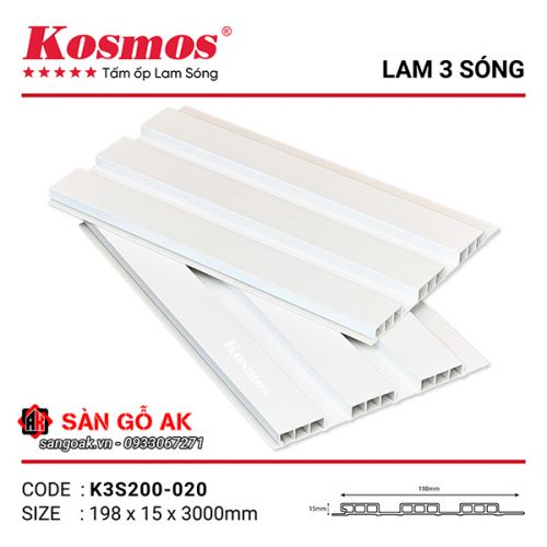 Tấm ốp lam 3 sóng thấp SPC Kosmos K3S200-020