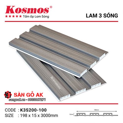 Tấm ốp lam 3 sóng thấp SPC Kosmos K3S200-100