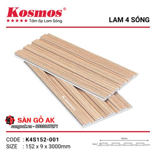 Tấm ốp lam 4 sóng thấp SPC Kosmos K4S152-001