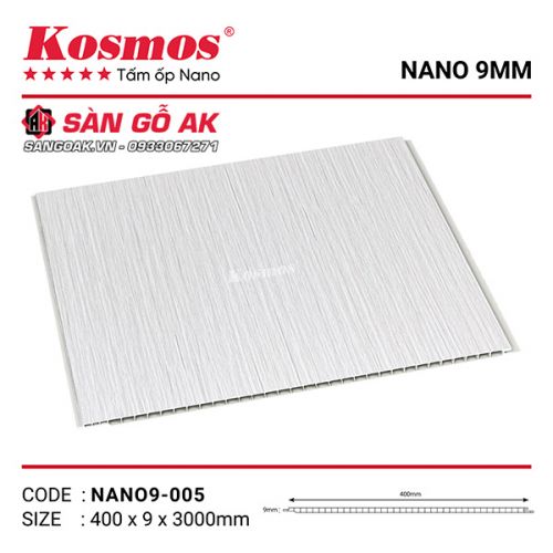 Tấm ốp Nano 9mm PVC Kosmos NANO9-005