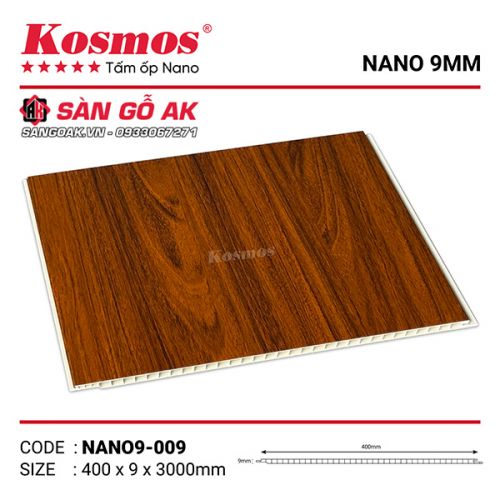 Tấm ốp Nano 9mm PVC Kosmos NANO9-009