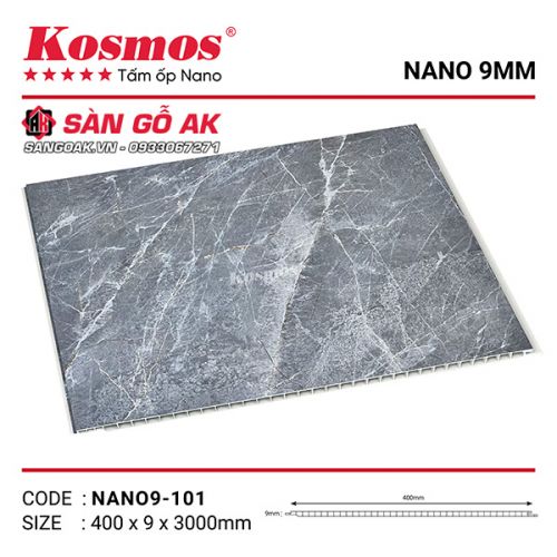 Tấm ốp Nano 9mm PVC Kosmos NANO9-101