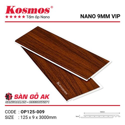 Tấm ốp Nano 9mm PVC VIP 125 Kosmos OP125-009