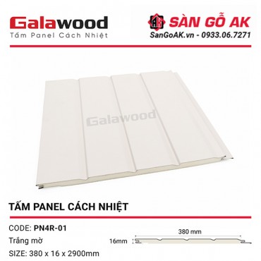 Tấm Panel Cách Nhiệt 4 Rãnh PN4R-01 Màu Trắng Mờ