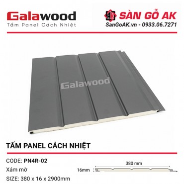 Tấm Panel Cách Nhiệt 4 Rãnh PN4R-02 Màu Xám Mờ