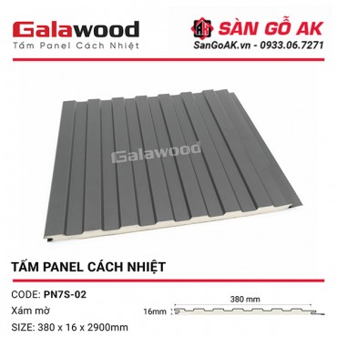 Tấm Panel Cách Nhiệt 7 Sóng PN7S-02 Màu Xám Mờ