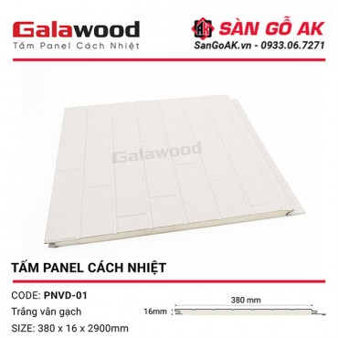Tấm Panel Cách Nhiệt PNVD-01 Vân Gạch Màu Trắng