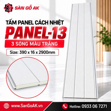 Tấm Panel Cách Nhiệt 3 Sóng Panel-13 Màu Trắng