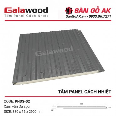 Tấm Panel Cách Nhiệt PNDS-02 Xám Vân Đá Sọc
