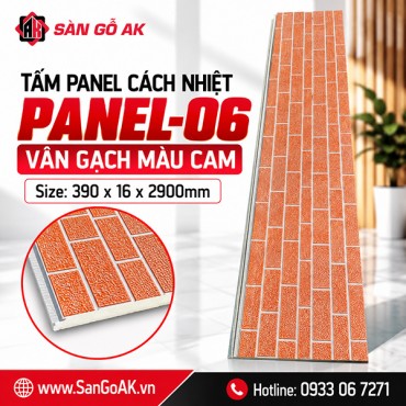 Tấm Panel Cách Nhiệt Vân Gạch Màu Cam Panel-06