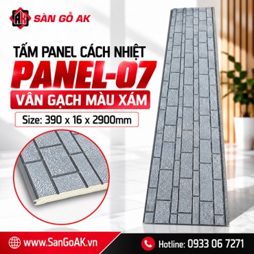 Tấm Panel Cách Nhiệt Vân Gạch Màu Xám Panel-07