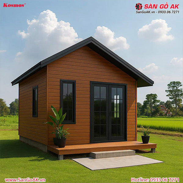 Tấm Panel và phụ kiện đồng màu cánh gián nâng cao thẩm mỹ nhà lắp ghép