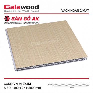 Tấm vách ngăn nhựa vàng sồi nhạt Galawood VN-912
