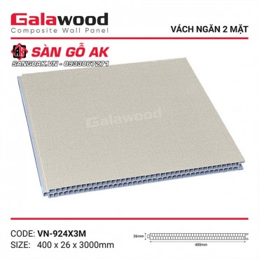 Tấm vách ngăn nhựa vân vải kem Galawood VN-924