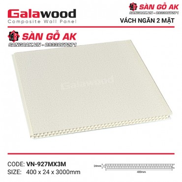 Tấm vách ngăn nhựa vân vải vàng kem Galawood VN-927M