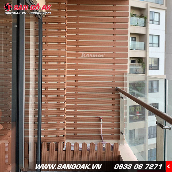 Thanh đa năng gỗ nhựa dùng để ốp tường và làm bồn hoa bên dưới