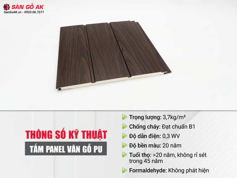 Thông số kỹ thuật tiêu chuẩn của tấm panel cách nhiệt
