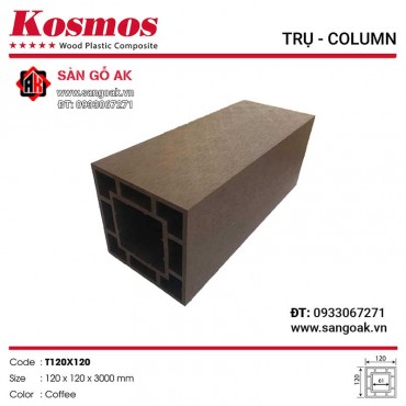 Trụ Pergola gỗ nhựa Kosmos - T120X120 Coffee
