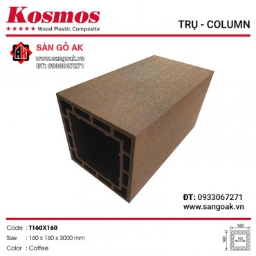 Trụ Pergola gỗ nhựa Kosmos - T160X160 Coffee