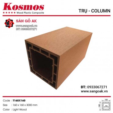 Trụ Pergola gỗ nhựa Kosmos - T160X160 Light Wood