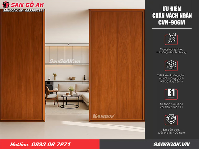 Ưu điểm của chân vách ngăn nhựa Galawood CVN-906M