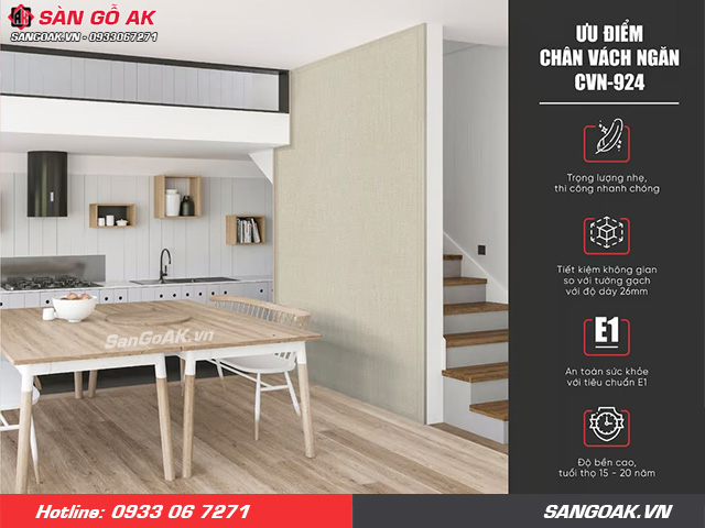 Ưu điểm của chân vách ngăn nhựa Galawood CVN-924