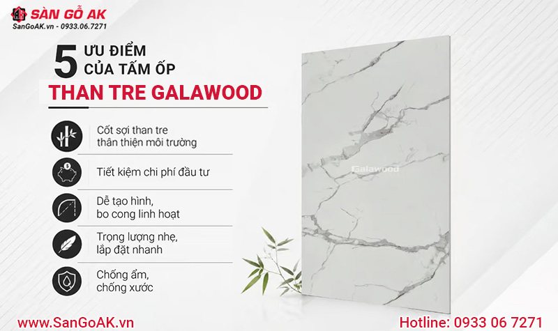 Đặc điểm nổi bật của tấm ốp than tre Galawood