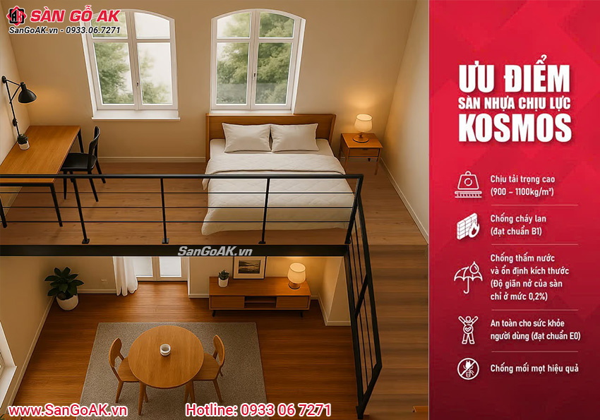 Sàn chịu lực có nhiều ưu điểm vượt trội so với vật liệu truyền thống 