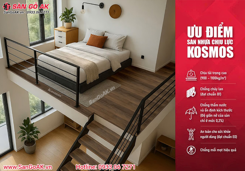 Sàn chịu lực có nhiều ưu điểm vượt trội so với vật liệu truyền thống