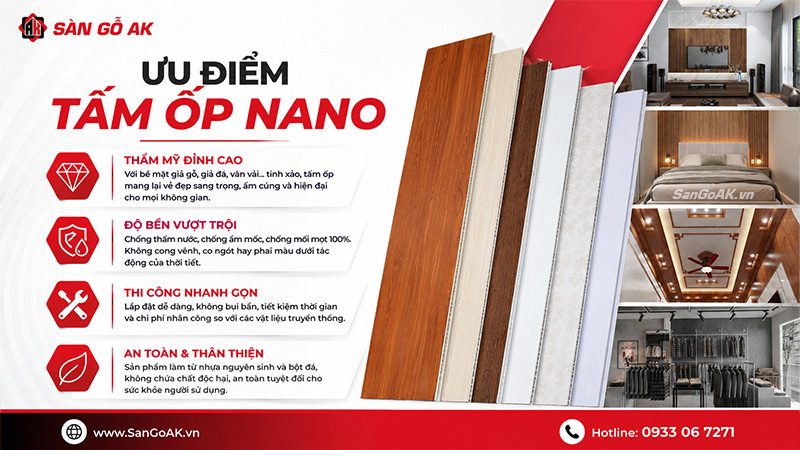 Ưu điểm của tấm ốp nhựa Nano