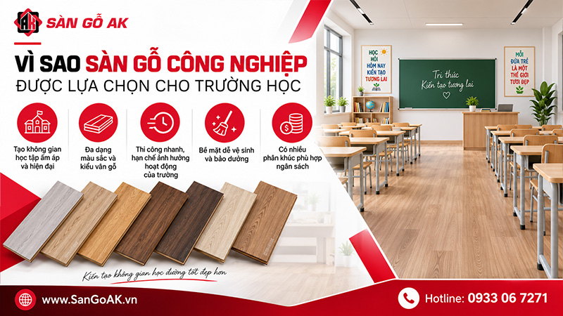 Vì Sao Sàn Gỗ Công Nghiệp Được Lựa Chọn Cho Trường Học