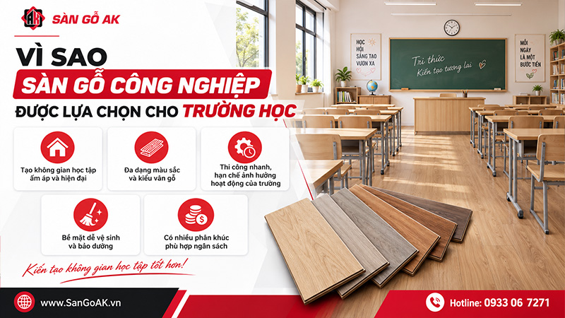 Vì Sao Sàn Gỗ Công Nghiệp Được Lựa Chọn Cho Trường Học