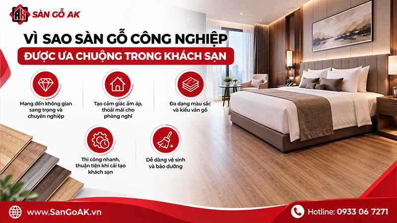 Vì Sao Sàn Gỗ Công Nghiệp Được Ưa Chuộng Trong Khách Sạn?