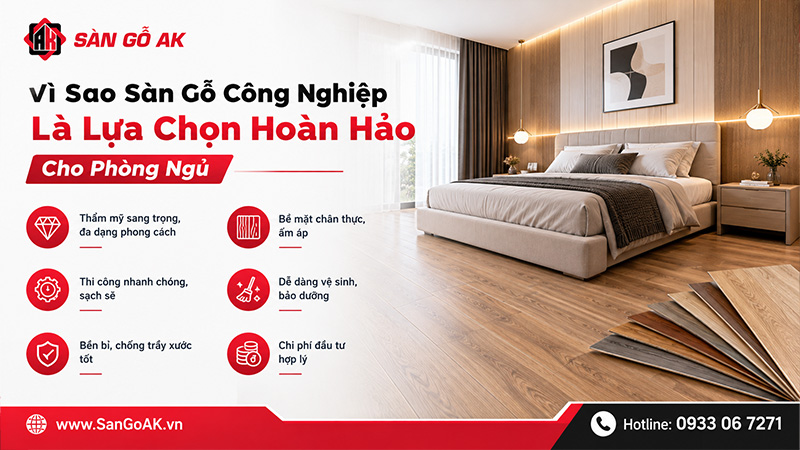 Vì Sao Sàn Gỗ Công Nghiệp Là Lựa Chọn Hoàn Hảo Cho Phòng Ngủ