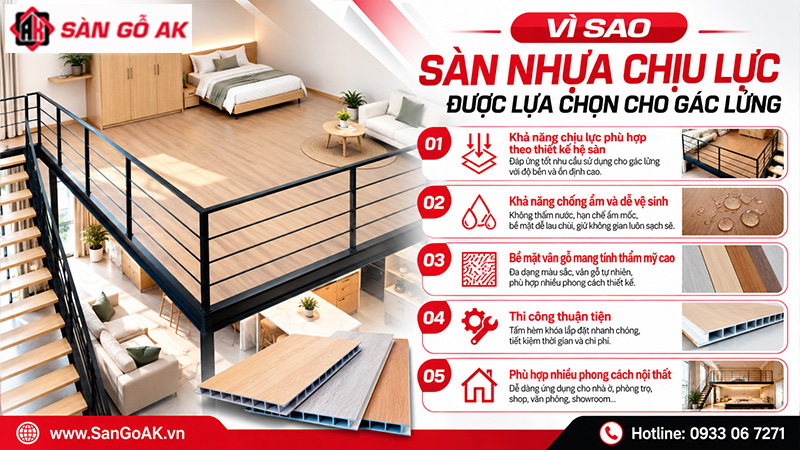 Vì Sao Sàn Nhựa Chịu Lực Được Lựa Chọn Cho Gác Lửng