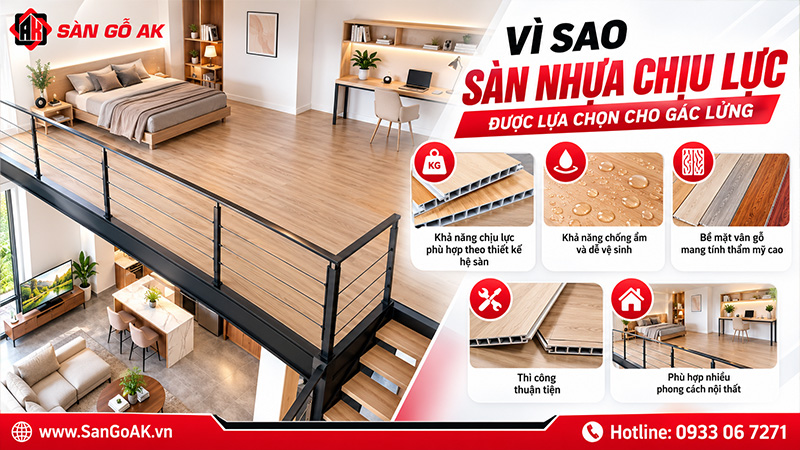 Vì Sao Sàn Nhựa Chịu Lực Được Lựa Chọn Cho Gác Lửng